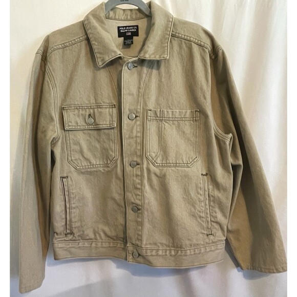 Vintage Polo Jeans Co Ralph Lauren Utility Work Jacket 100% Cotton Canada Mens L - Picture 4 of 11